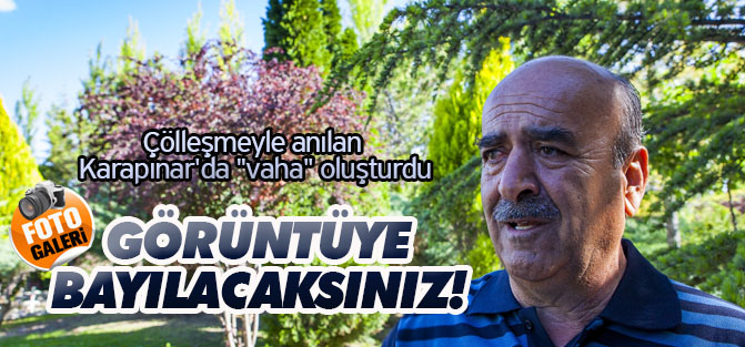 Karapınar'da adeta "vaha" oluşturdu