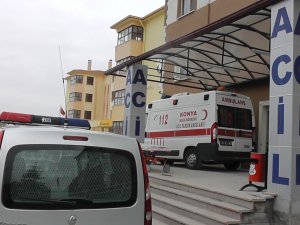 Başına demir düşen inşaat işçisi hastanelik oldu