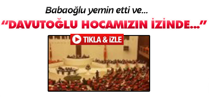 Mehmet Babaoğlu yemin etti ve "aynen devam" dedi