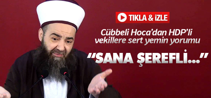 Cübbeli'den Sert Yemin Yorumu: Sana Şerefli Denebilir mi