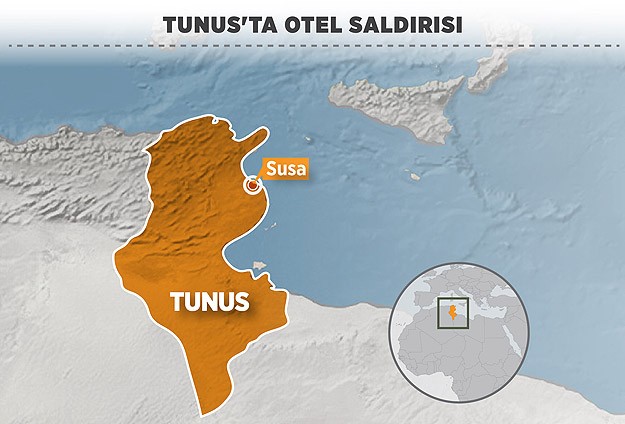 Tunus'ta otele saldırı
