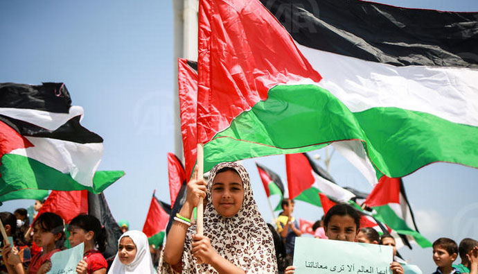 Gazze'de çocuk eylemi