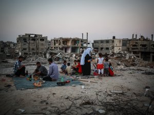 Gazze'de UNRWA protestosu