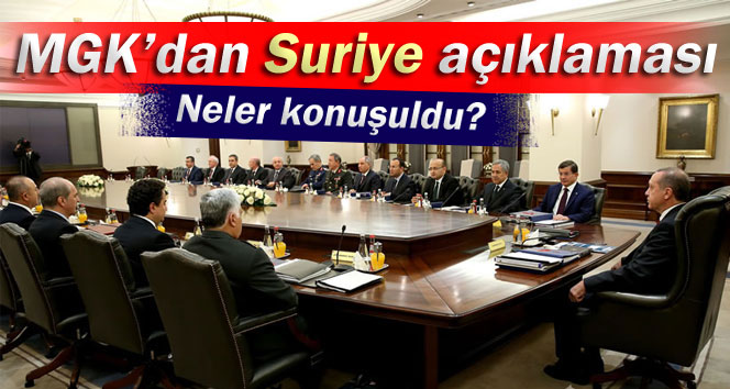 Kritik MGK'dan Suriye açıklaması!
