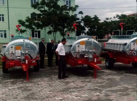 4 mahalleye  yangın söndürme tankeri