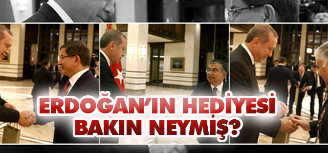 Cumhurbaşkanı Erdoğan'ın Davutoğlu, Yılmaz ve Özel'e hediyesi