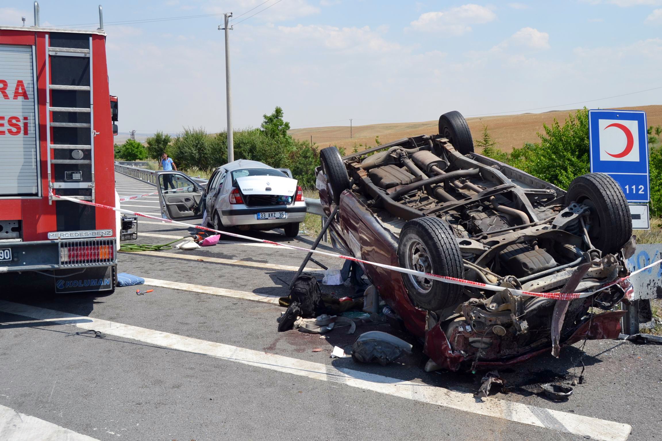 Konya’da otomobille pikap çarpıştı: 2 ölü, 8 yaralı