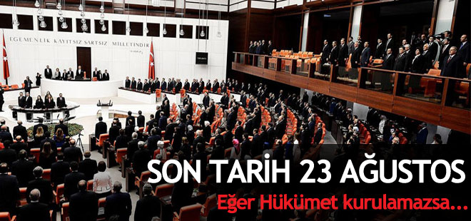 Son tarih 23 Ağustos! Eğer Hükümet kurulamazsa...