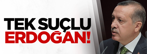 Tek suçlu Erdoğan!