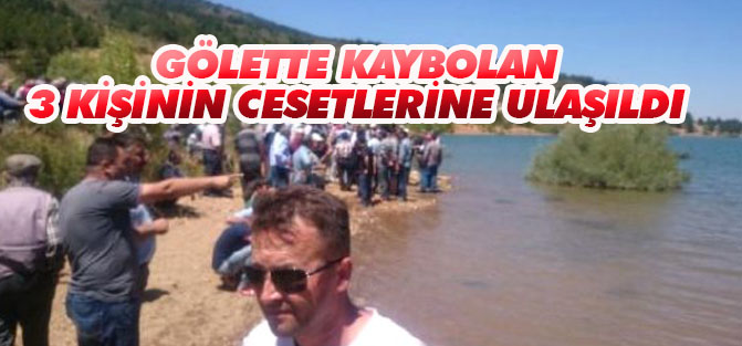 Konya'da gölette kaybolan 3 kişinin cesetleri bulundu