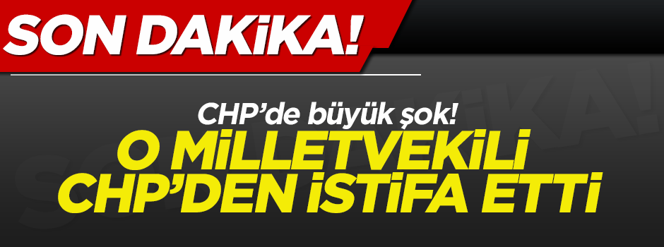 CHP'li Vekil Partisinden İstifa Etti