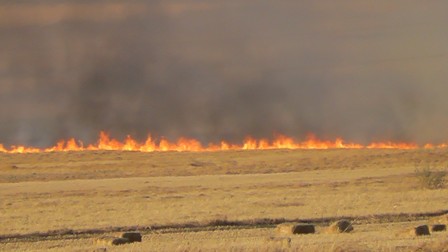 Kulu’da anız yangını