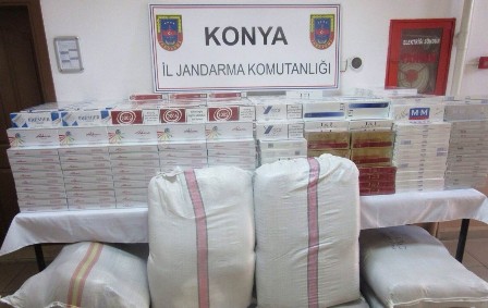 Konya'da kaçak sigara operasyonu