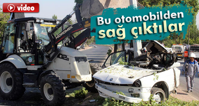 Kağıt gibi olan otomobilden sağ çıktılar