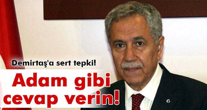 Bülent Arınç: ' Adam gibi cevap verin'