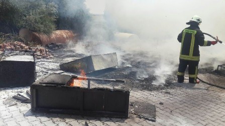 Kulu'da korkutan yangın