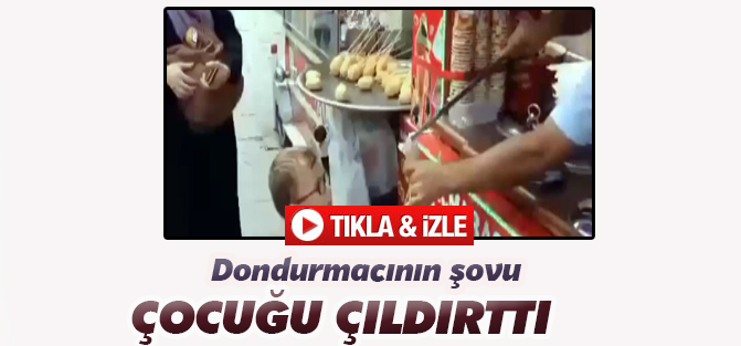 Sinirli çocuğun dondurmacıyla imtihanı