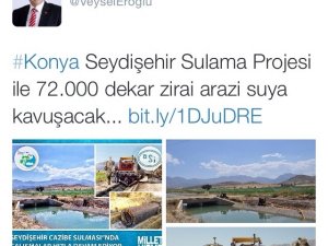 Seydişehir “cazibe sulamada” çalışmalar son sürat