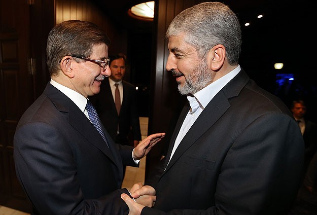Davutoğlu,  Meşal'i kabul etti