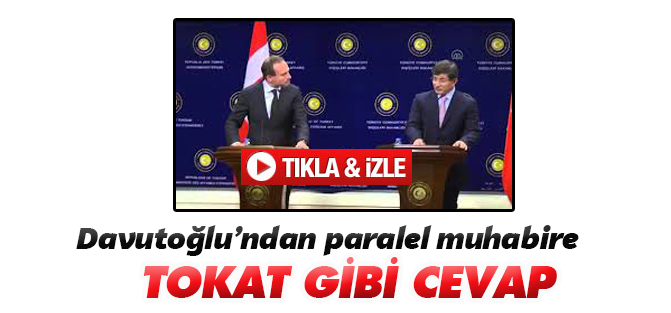 Davutoğlu'ndan paralel muhabire tokat gibi cevap