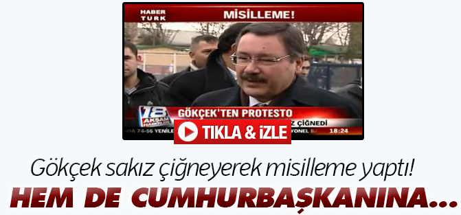 MELİH GÖKÇEK SARKOZY'İ SAKIZ ÇİĞNEYEREK UĞURLUYOR