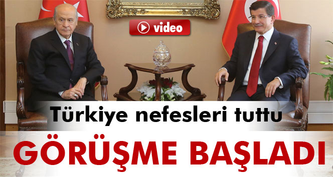 Davutoğlu ve Bahçeli'nin görüşmesi sona erdi