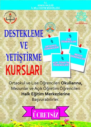 Öğrenci yetiştirme ve destekleme kursları yapıldı