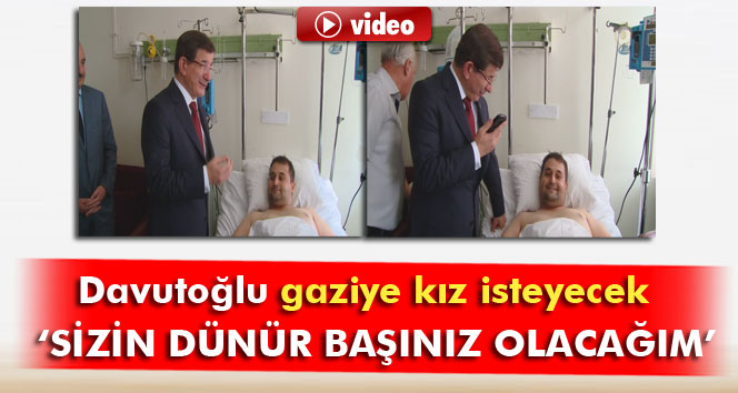 Başbakan Davutoğlu gazileri ziyaret etti