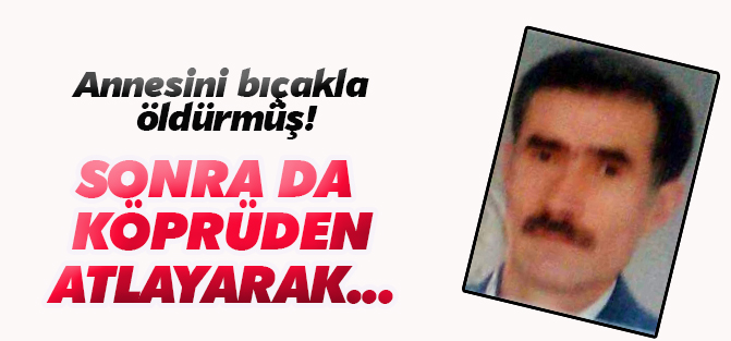 Köprüden atlayan şahıs annesini öldürmüş