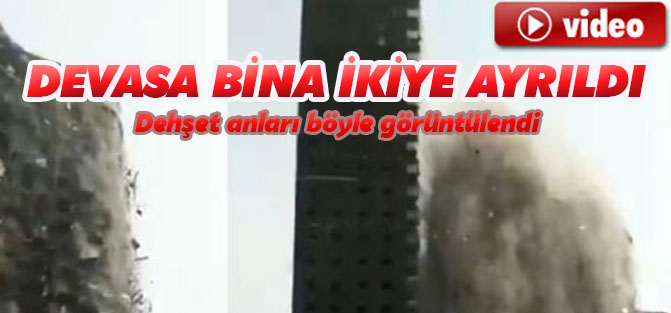 Devasa bina böyle çöktü