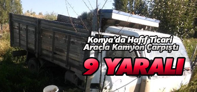 Konya'da Trafik Kazası: 9 Yaralı