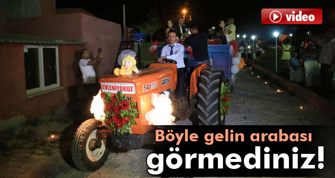 Traktör 'gelin arabası' oldu