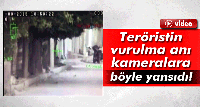 İşte polise saldıran teröristin vurulma anı