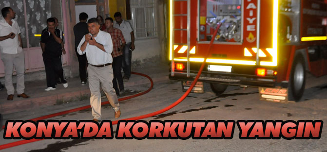 Konya'da depoda yangın