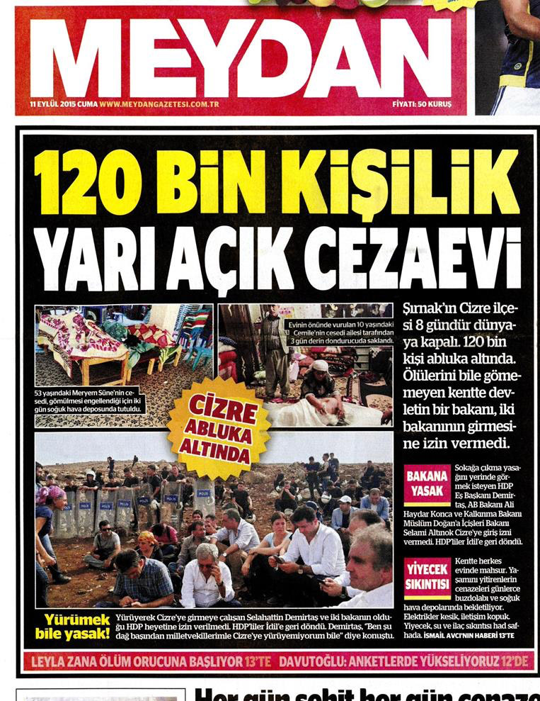 Meydan gazetesinden PKK'ya aleni destek