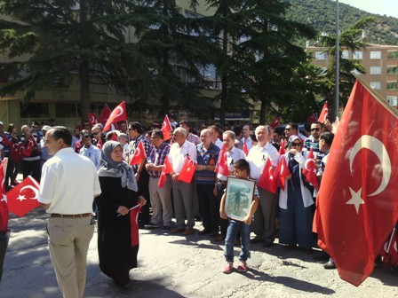 Akşehir’de teröre tepki yürüyüşü