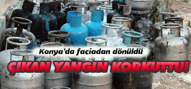 Konya'da boş evde yangın korkuttu