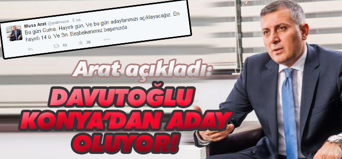 Başbakan Konya'dan aday olacak?