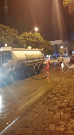 Bayram öncesi yol temizliği