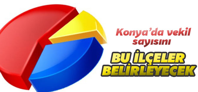 Konya'da vekil sayısını bu ilçeler belirleyecek