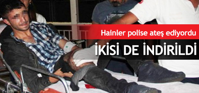 Polise ateş açan 2 gösterici bacağından vuruldu