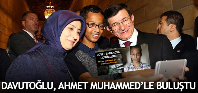 Davutoğlu, Ahmed Muhammed ile buluştu