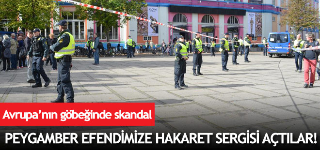 Avrupa'nın ortasında Peygamberimize hakaret sergisi açtılar!