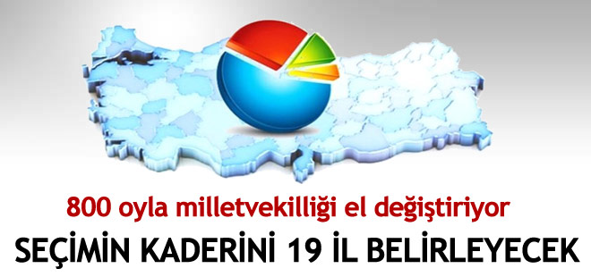 İşte seçimin kaderini etkileyecek 19 şehir