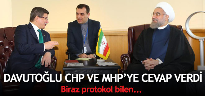 Davutoğlu'ndan CHP ve MHP'ye cevap: Biraz protokol bilen...
