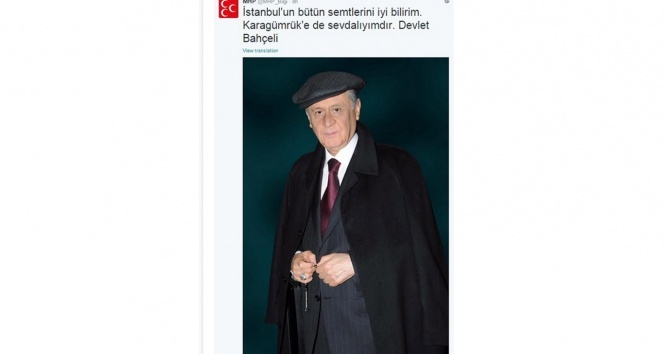 Devlet Bahçeli'den kasketli tesbihli poz