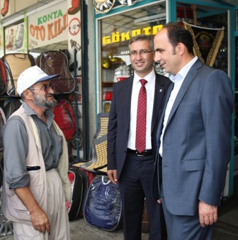 Altay, esnafları ziyaret etti