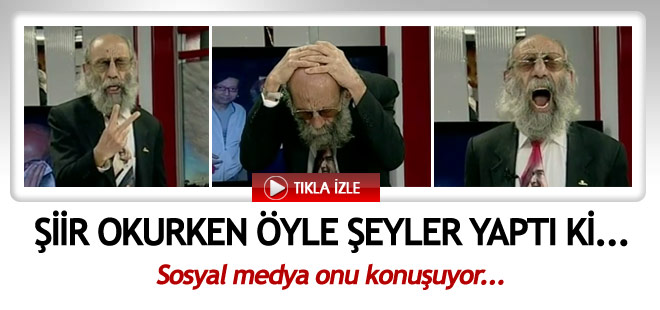 Şiir okurken cinnet geçiren adam