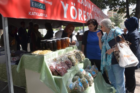 Ereğli Belediyesi’nin yöresel ürün satış standı açıldı