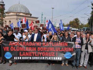 Terör saldırısı Konya'da protesto edildi
